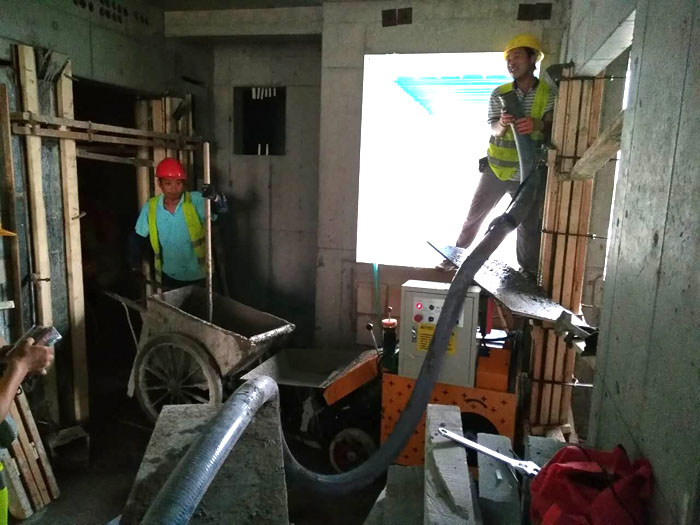 Introduction to the advantages of mortar fine aggregate secondary structural column grouting machine